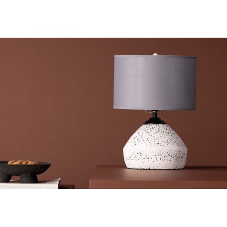 Sisteron Bordlampe - Mørkegrå og Hvid