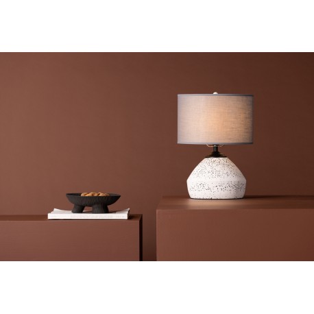 Sisteron Bordlampe - Mørkegrå og Hvid