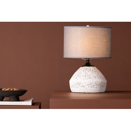 Sisteron Bordlampe - Mørkegrå og Hvid