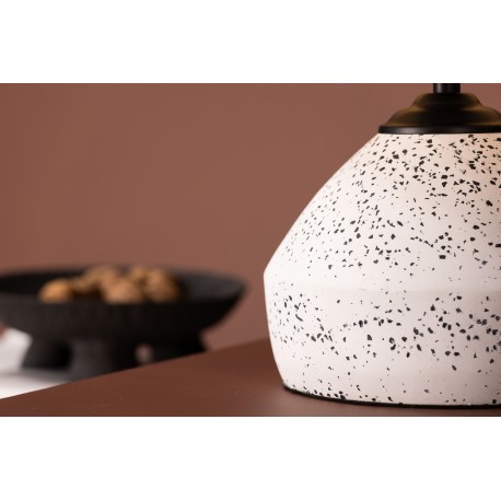Sisteron Bordlampe - Mørkegrå og Hvid