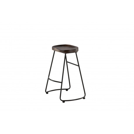 Ozark Barstol - Sort og Mørk Valnød