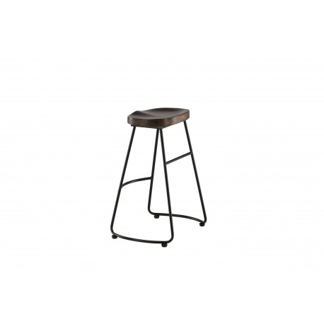 Ozark Barstol - Sort og Mørk Valnød