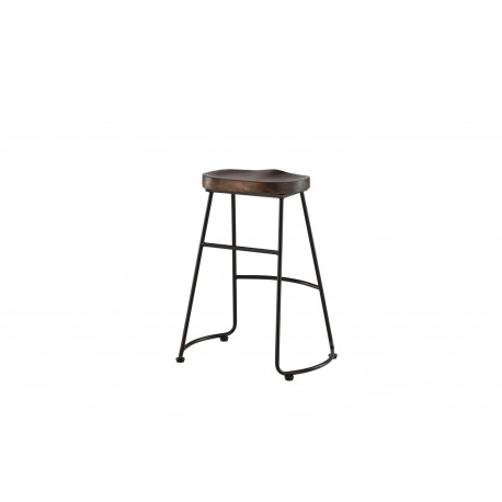 Ozark Barstol - Sort og Mørk Valnød