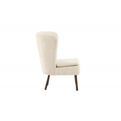 Hallso Lænestol - Beige og Valnød
