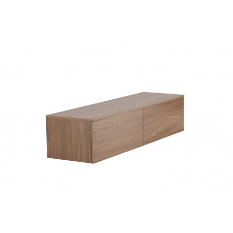Frihamn væghængt TV bord 160x45 - Valnød