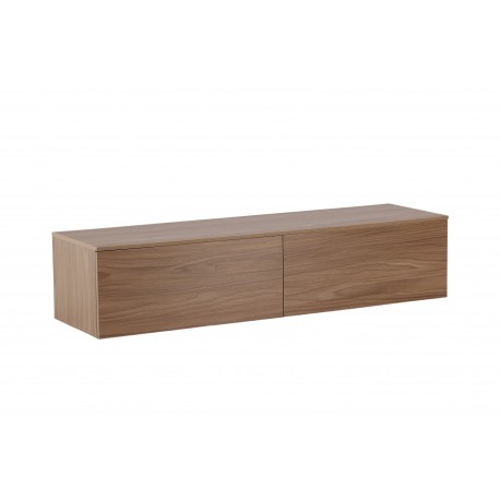 Frihamn væghængt TV bord 160x45 - Valnød
