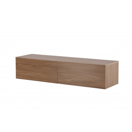 Frihamn væghængt TV bord 160x45 - Valnød