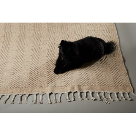 Loke Tæppe 162 x 230 - Beige og Hvid