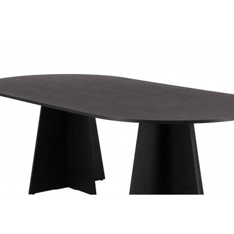 Bootcut Oval Ovalt spisebord - Sort