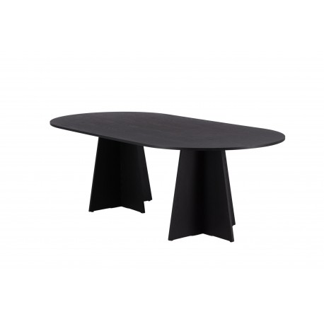 Bootcut Oval Ovalt spisebord - Sort