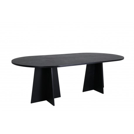Bootcut Oval Ovalt spisebord - Sort