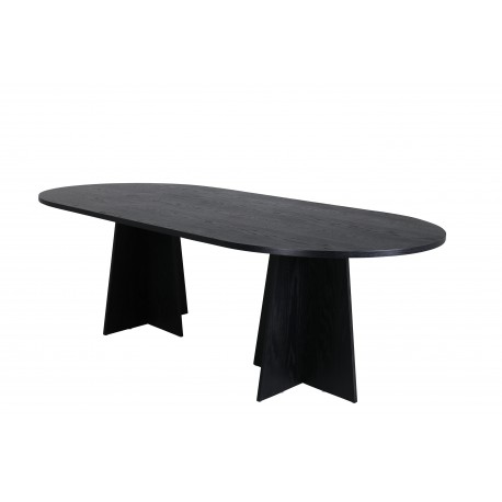 Bootcut Oval Ovalt spisebord - Sort