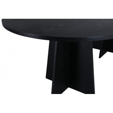 Bootcut Oval Ovalt spisebord - Sort