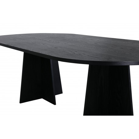 Bootcut Oval Ovalt spisebord - Sort