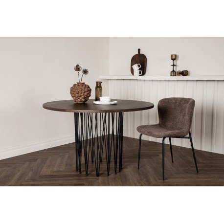 Sten Rundt Rundt spisebord - Sort og Mocca