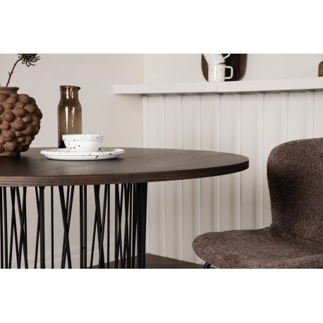 Sten Rundt Rundt spisebord - Sort og Mocca