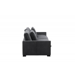 Durham 3 personers Sofa - Sort og Mørkegrå