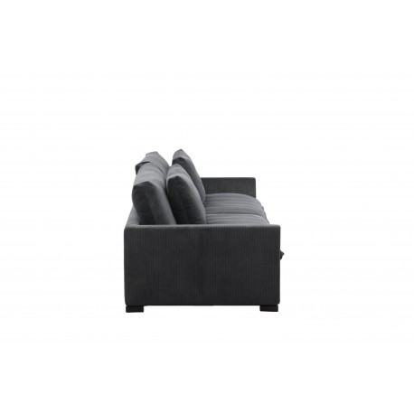 Durham 3 personers Sofa - Sort og Mørkegrå