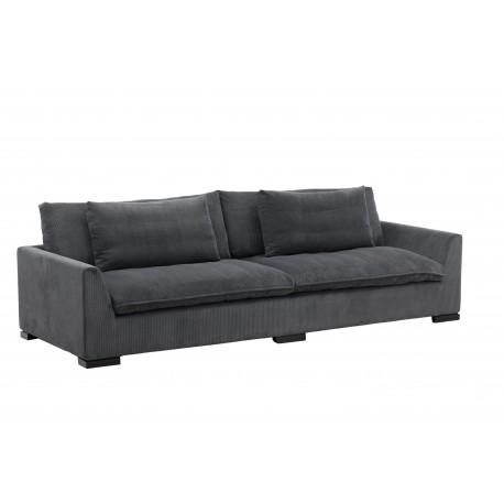 Durham 3 personers Sofa - Sort og Mørkegrå