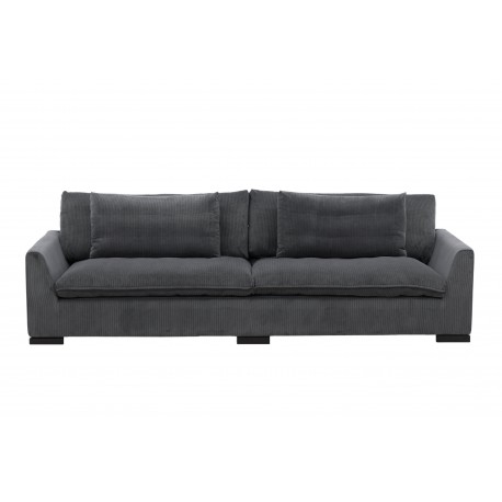 Durham 3 personers Sofa - Sort og Mørkegrå