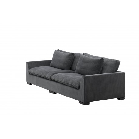 Durham 3 personers Sofa - Sort og Mørkegrå