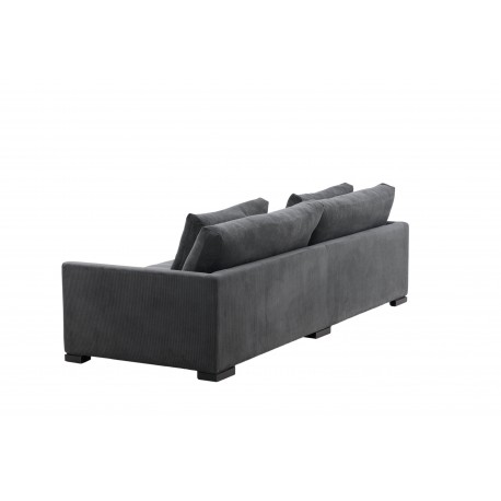 Durham 3 personers Sofa - Sort og Mørkegrå