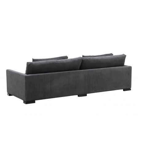 Durham 3 personers Sofa - Sort og Mørkegrå