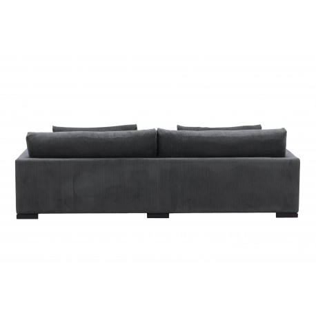 Durham 3 personers Sofa - Sort og Mørkegrå