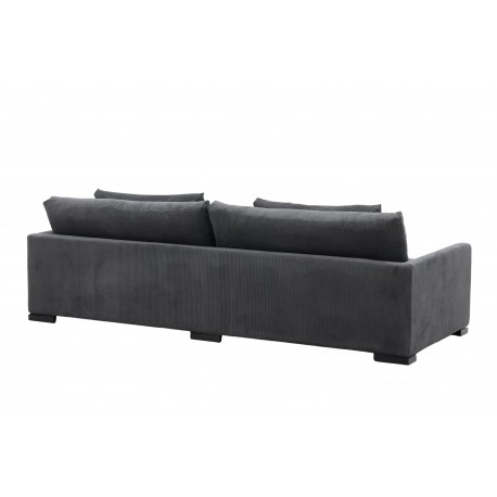 Durham 3 personers Sofa - Sort og Mørkegrå