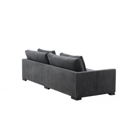 Durham 3 personers Sofa - Sort og Mørkegrå