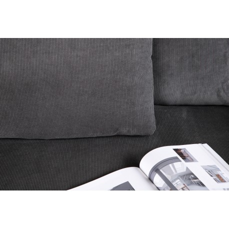 Durham 3 personers Sofa - Sort og Mørkegrå