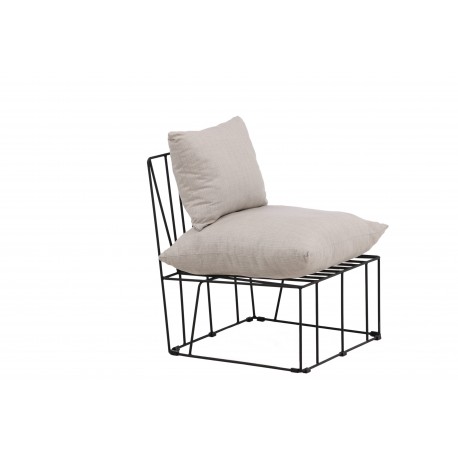 Livonia Loungestol - Beige og Sort