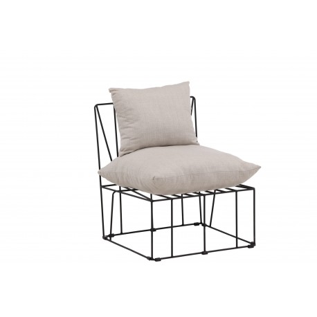 Livonia Loungestol - Beige og Sort