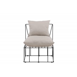 Livonia Loungestol - Beige og Sort