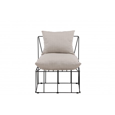 Livonia Loungestol - Beige og Sort