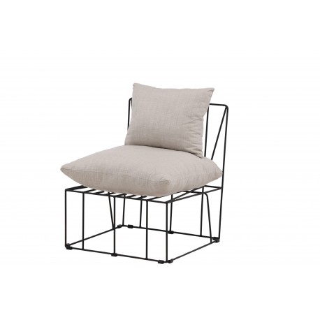 Livonia Loungestol - Beige og Sort