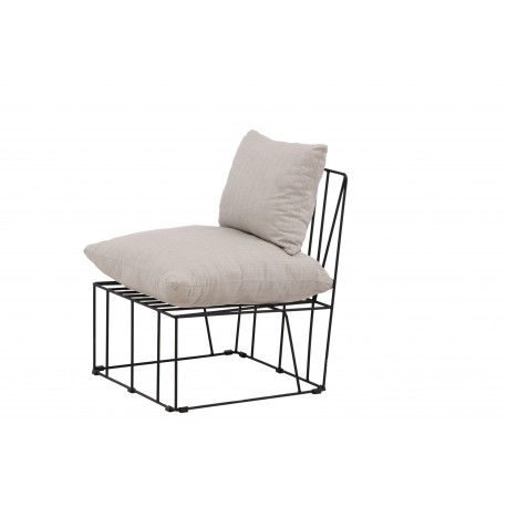 Livonia Loungestol - Beige og Sort