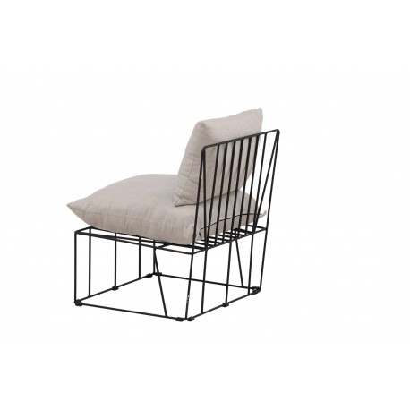 Livonia Loungestol - Beige og Sort