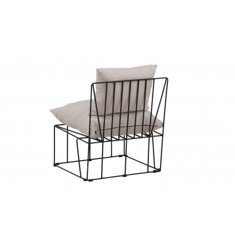 Livonia Loungestol - Beige og Sort