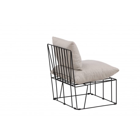 Livonia Loungestol - Beige og Sort