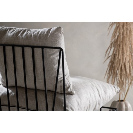 Livonia Loungestol - Beige og Sort
