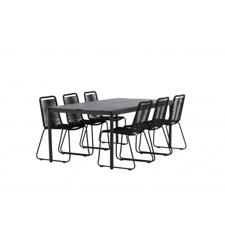 Modena Lindos Loungesæt - Havemøbelsæt - Sort