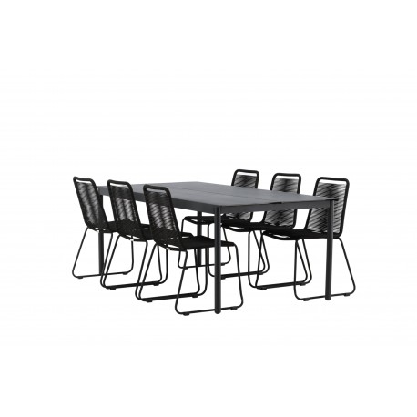 Modena Lindos Loungesæt - Havemøbelsæt - Sort