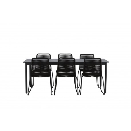 Modena Lindos Loungesæt - Havemøbelsæt - Sort