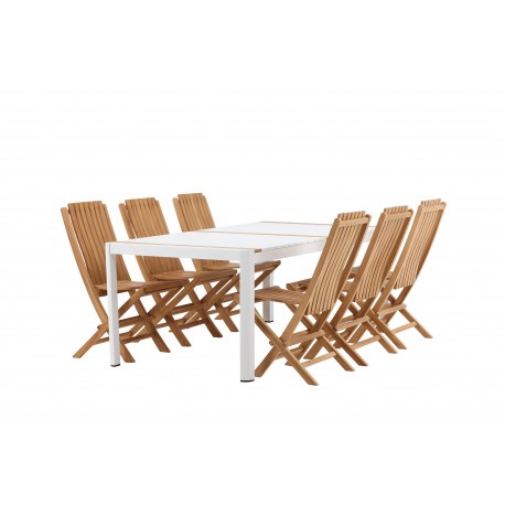 Togo t Loungesæt - Havemøbelsæt - Natur,Hvid