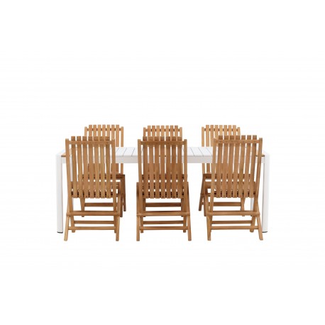 Togo t Loungesæt - Havemøbelsæt - Natur,Hvid