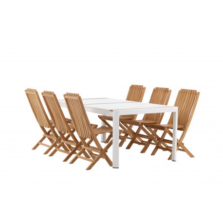 Togo t Loungesæt - Havemøbelsæt - Natur,Hvid