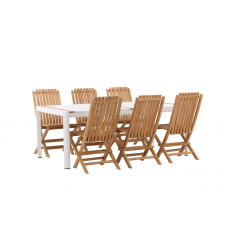 Togo t Loungesæt - Havemøbelsæt - Natur,Hvid