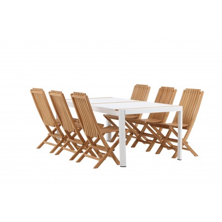 Togo t Loungesæt - Havemøbelsæt - Natur,Hvid