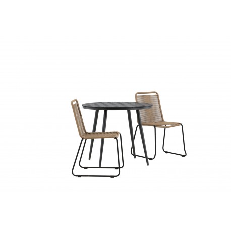 Break Rundt Loungesæt - Havemøbelsæt - Beige,Sort